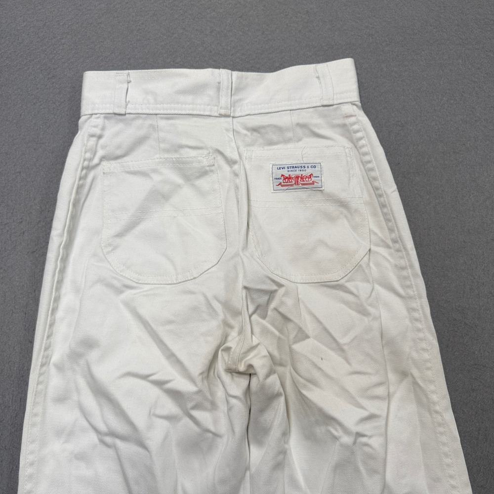 Vintage 70s Levis Bell Bottoms Womens 24/2 White Elephant Bells High Rise Hippie - Picture 3 of 8